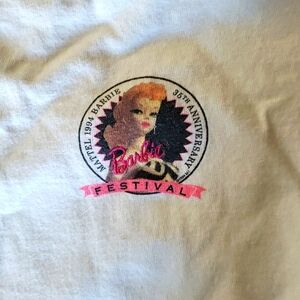 Mattel 1994 Barbie 35th Anniversary Festival Tee Shirt XL White Made In USA